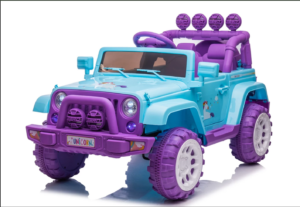Unicorn 12V Electric Ride On Jeep Blue Purple
