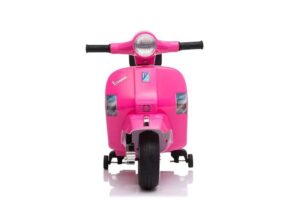 Vespa PX150 Licensed 6V Ride On Scooter Bike with Training Wheels For 1.5-3 Years Old (Model: A008) (Pink)