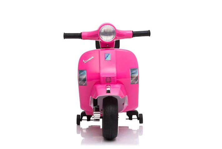 Vespa PX150 Licensed 6V Ride On Scooter Bike with Training Wheels For 1.5-3 Years Old (Model: A008) (Pink)