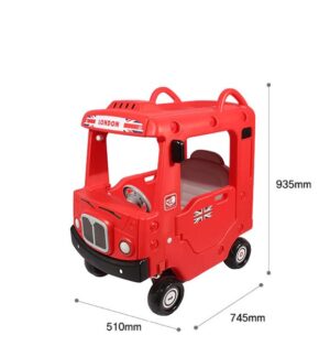 London Bus Roof Car, Kids Ride-On, Foot to Floor Slider, Mini Vehicle Push Car With Music, For Ages 12 Months to 5 Years