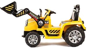 Kids 12v Electric / Battery Ride on Tractor / Digger Yellow
