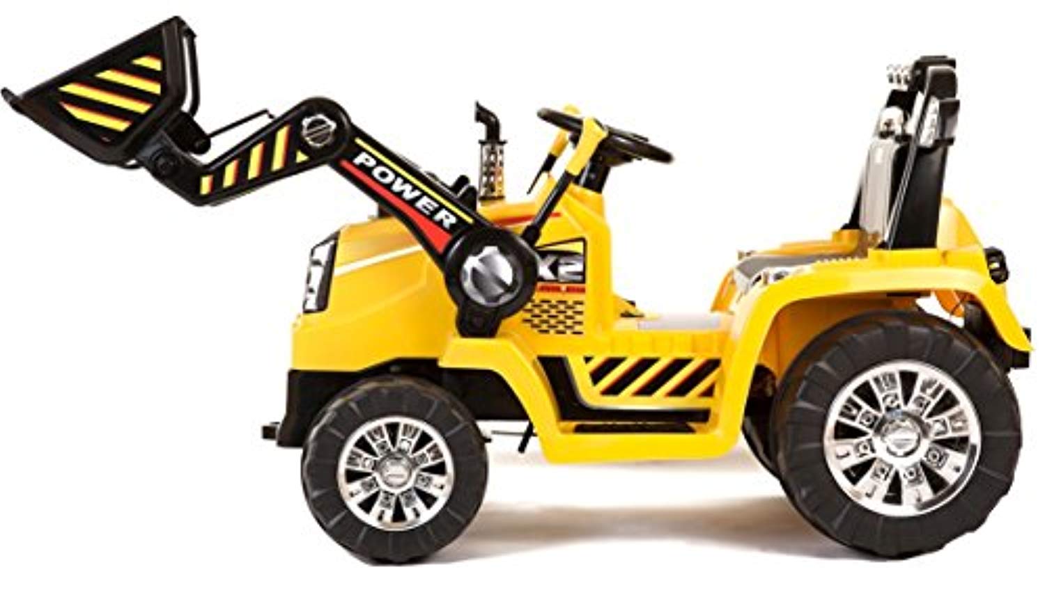 Kids 12v Electric / Battery Ride on Tractor / Digger Yellow