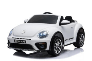 Volkswagen Licenced VW BEETLE 12V 4.5A Battery Powered Kids Electric Ride On Toy Car (MODEL S303 WHITE)