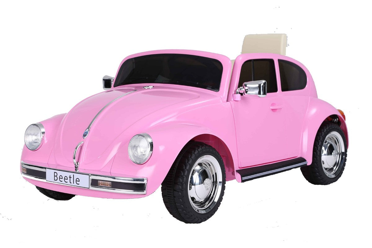 12V Licensed VW Beetle Ride On Car Pink