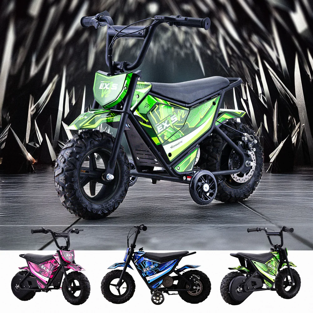 OneMonkey EX1S Update 24V Kids Ride on Motorbike Toy Monkey Bike Green 7e3a4a5f f2d2 42d1 9b92 c9c6de0a701a