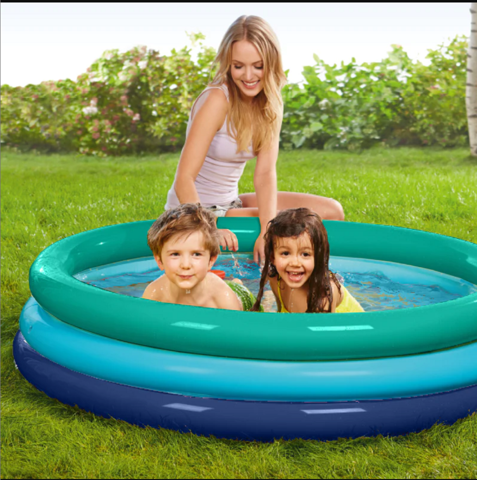 TP Three Ringed Outdoor Paddling Pool With Three Air Chamber & Easy Inflation / Deflation