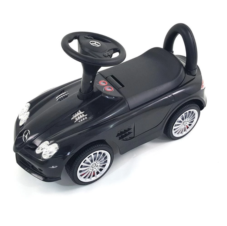 Mercedes SLR Push Along Foot to Floor Ride on for Kids - Black