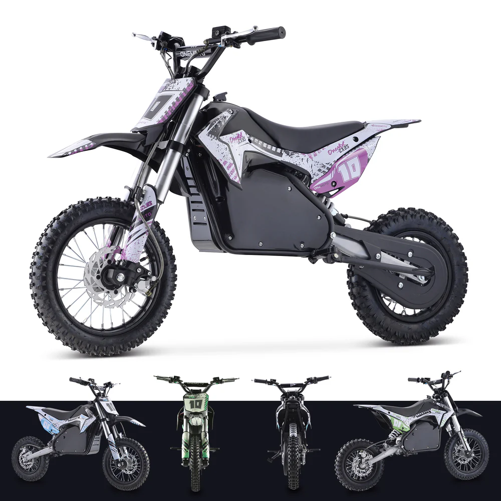 onemoto onemx design ex2s kids 1200w dirt bike 36v li Main Pink
