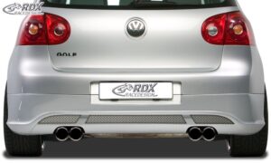 LK Performance RDX rear bumper extension VW Golf 5 "V2" with exhaust hole left & right
