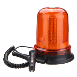 NEW lk pERFORMANCE 12V-24V FLASHING BEACON WARNING SIGNAL LIGHT 100 LED MAGNETIC MOUNT ROTATING AMBER