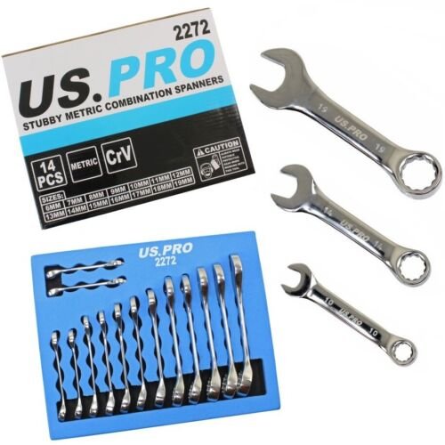 STUBBY METRIC 14 PCS COMBINATION SPANNERS